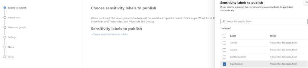 sensitivity labels publishing policies microsoft purview jannenevalainen.com